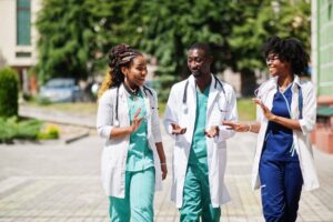 Nurses walking